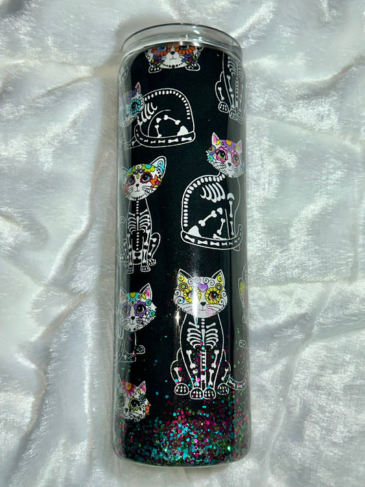 DAY OF THE DEAD CAT TUMBLER