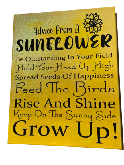 ADVICE FROM A SUNFLOWER
