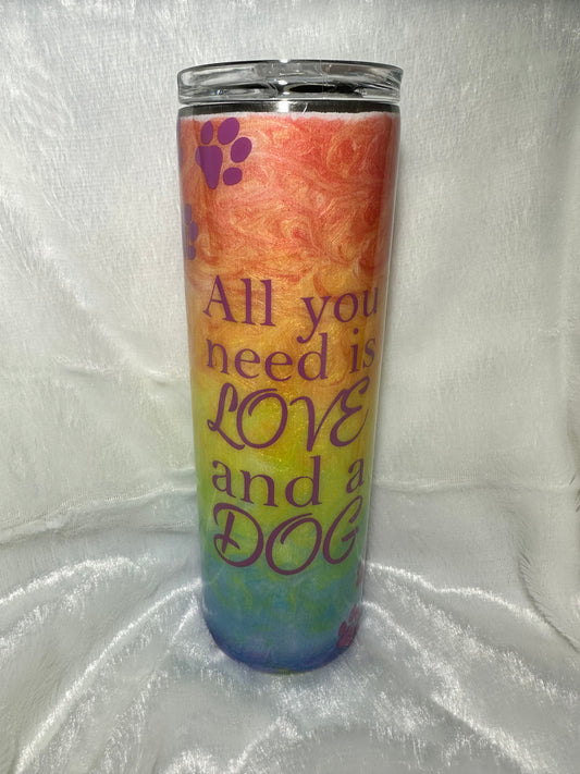 LOVE & A DOG TUMBLER