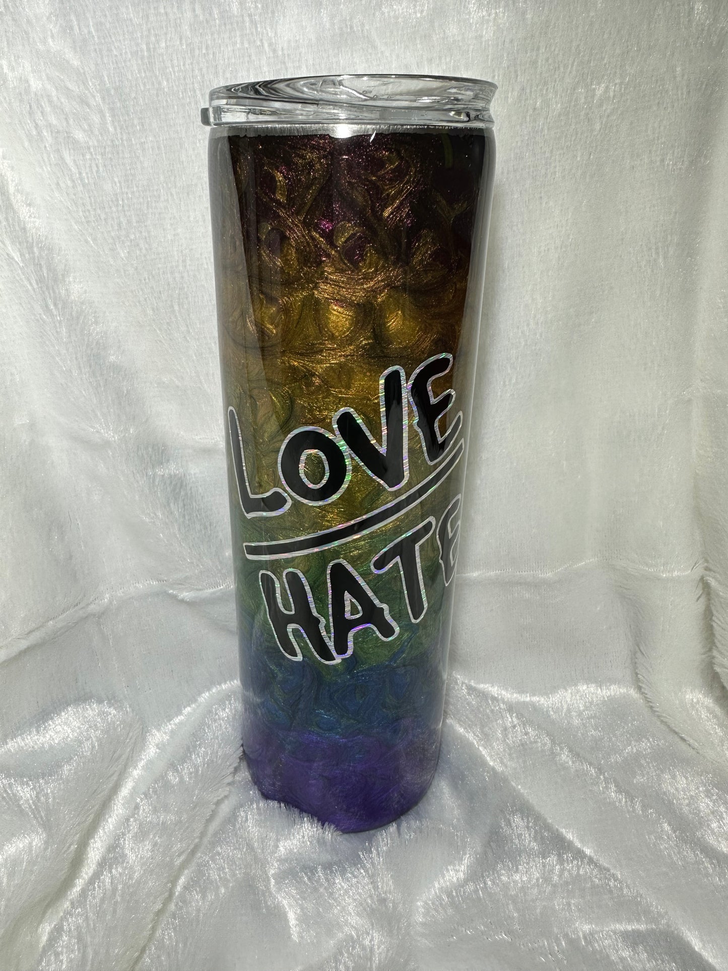 LOVE OVER HATE TUMBLER