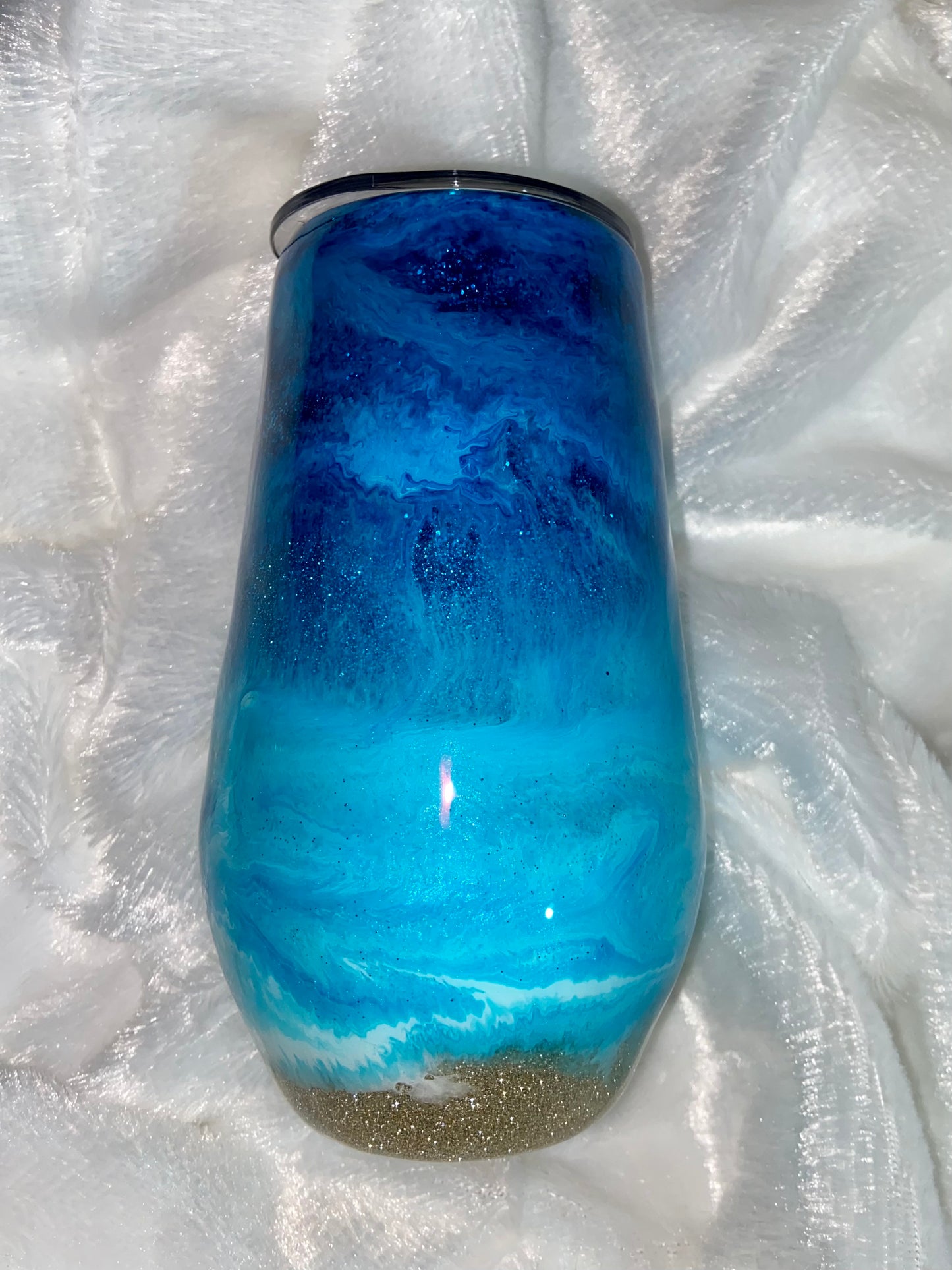 BEACH SWIRL WINE TUMBLER